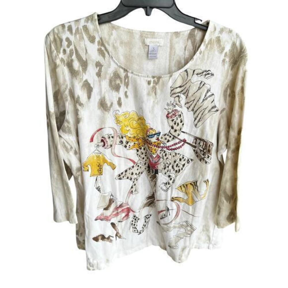 CHICOS 3 Art to Wear embellished shop until you drop Wearable Art Plus Sz XXL